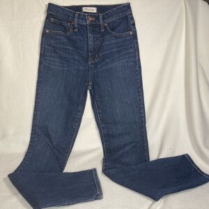 Madewell 11" High-Rise Skinny Jeans Size 25 Wash Blue Stretch